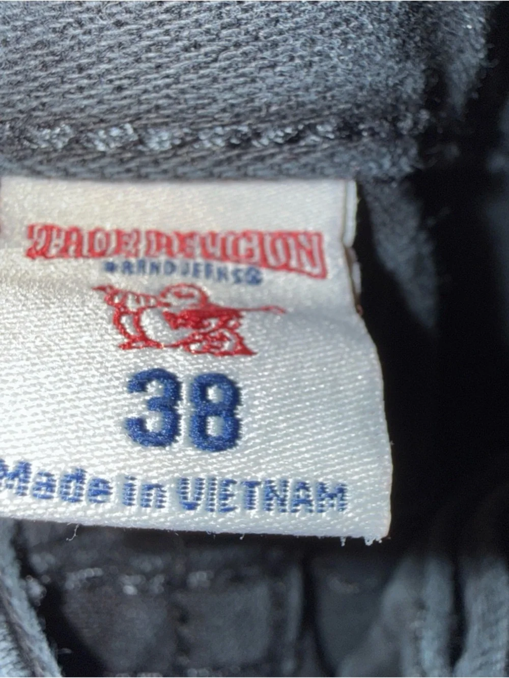 true religion Straight jeans Faded Black Size‎ 38 X 32